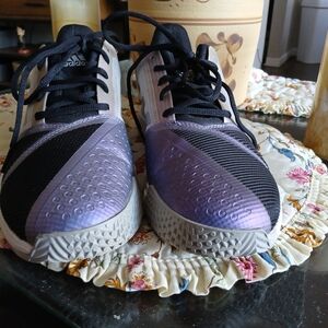 Adidas Black and Purple Lightweight Training Sneakers Womens Sz 8.5 EUC
